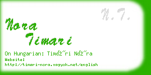 nora timari business card